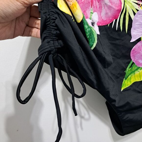 Swimsuit For All Plus Size Underwire Floral One-Piece Swimsuit Size 26 Black NWT - Picture 9 of 15